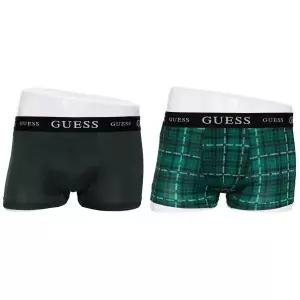 [게스언더웨어]솔리드+프린트 그린 드로즈 2종 세트 (GDMDR863/870)