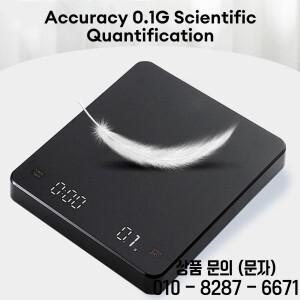 타이머 LED 스크린이 있는 디지털 커피 스케일 에스프레소 USB 3kg 최대 무게 0.1g 온스/ml/g 주방 저울의