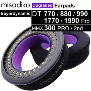 Misodiko Beyerdynamic DT 770 / 880 / 990 1770 1990 Pro MMX300 헤드폰용 업그레이드된 이어패드 교체