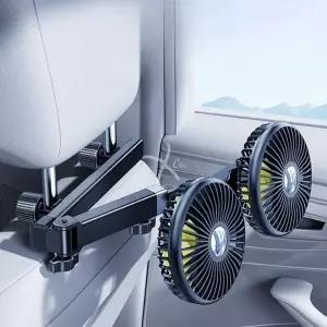 차량용 선풍기 듀얼팬 접이식 뒷 소형 충전식