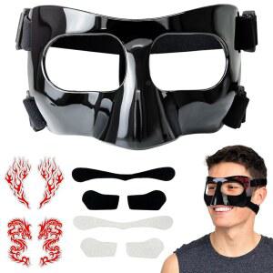 부러진 코를 위한 애니펀 AF01A 코 가드 조절식 농구 축구 스포츠 페이스 쉴드 마스크와 폼 패딩 및 스티커 여성 남성 청소년용