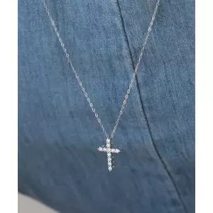 TATIANA (실버925) 클레르 크로스 팬던트 롱 목걸이 NZ2487