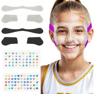 청소년을 위한 패딩이 포함된 WALKEREN WR01B 여자 코 보호대 조절식 농구 축구 스포츠 마스크