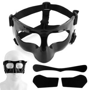 코뼈 부러짐 방지 코 보호, 패드가 있는 조절 가능한 페이스 쉴드 마스크 성인 및 청소년을 위한 스포츠 보호 액세서리