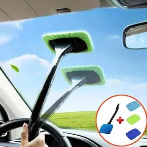 자동차 창 브러시 키트 앞 유리 청소 세척 도구 긴 손잡이가있는 인테리어 자동 와이퍼 액세서리