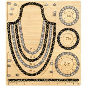 보석 제작용 NOAVAOL 대나무 구슬 보드, 목걸이 및 팔찌용 콤비 비딩 트레이 디자인 매트, DIY 소형 보드