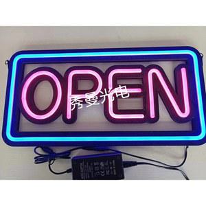 OPEN 네온사인 LED 영업중 디자인문패 창문 문패 안내판 영업중간판 레트로 인테리어