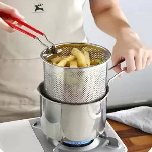 가정용 튀김 냄비 튀김기 업소용 1인용 핫도그 돈까스 치킨텐더 미니 소형