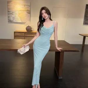 스파이더맨 쿨링감 터틀넥 슬림핏 롱스커트 나시 원피스 여친 여름 OPH1