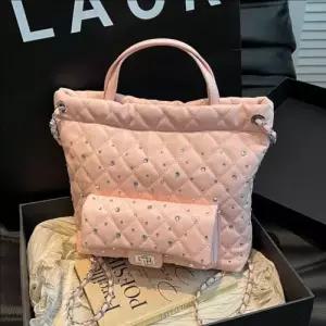 룽나루 여친 작은 트렌드 큐빅 미니백 토트백 배낭 체인 HO5