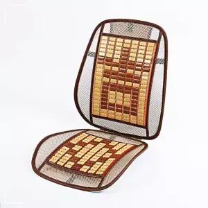 자동차 대나무 허리 등받이 방석 통풍쿨방석 베이지 RWC224EB13