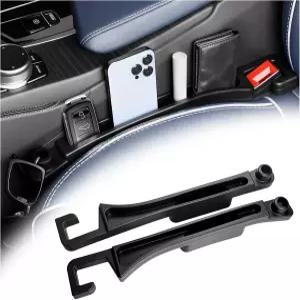 VKQTS 2PCS 2026 새로운 카시트 갭 필러 정리함 휴대폰 홀더 및 선글라스 자동차 후크가 있는 캐처 물건