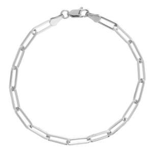 베로나 주얼러스 925 스털링 실버 여성 발찌 발목 팔찌 기본 체인 링크 여자 비치 비드 여름 주얼리 10인치 발찌(종이 집게)