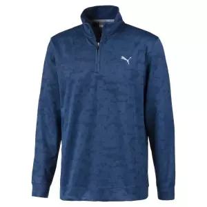 PUMA GOLF 2020 남성용 얼터니트 디지 카모 1/4 지퍼 다크 데님 3XL