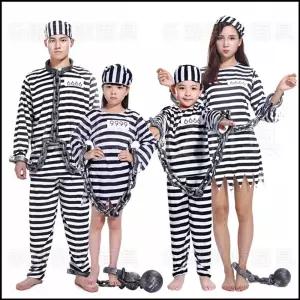 죄수복 가장무도회 의상 여성 할로윈 호러 세트 남녀 파티