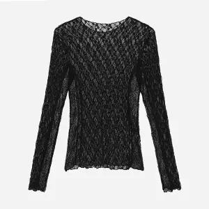 매장정품 THURSDAY ISLAND 써스데이 아일랜드 써스데이아일랜드 레이스 믹스 레이어드 티셔츠 (T256MTS906W