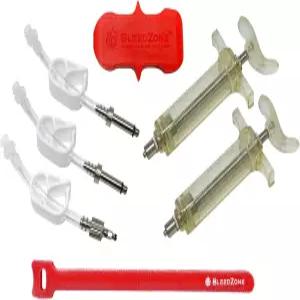 SRAM 브레이크 시리즈 블리딩 엣지 도구용 존 키트 - 어댑터 피팅 및 재사용 가능한 주사기 자전거 도구