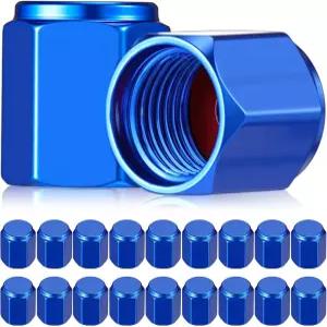 머더 20피스 타이어 밸브 캡 육각형 모양의 알루미늄 스템 고무 오링 씰 커버로 자동차 트럭 오토바이