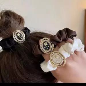 머리 밴드 당고 세트 예쁜 포니테일 헤어 곱창 끈 2개