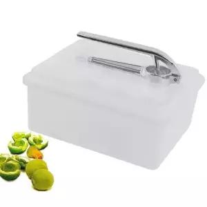 국산 스텐 매실씨 제거기 쪼개기 전용통 세트 매실씨빼는기계