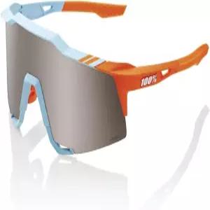 100 스피드크래프트 스포츠 퍼포먼스 사이클링 선글라스(소프트 택트 투 톤 - 하이퍼 실버 미러 렌즈)