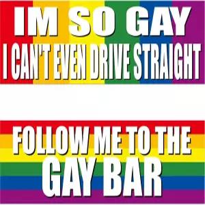 프렌다 2피스 대형 게이 프라이드 범퍼 스티커 컬러풀 방수 재미있는 LGBT 장난 표지판 자동차 트럭 RV SUV