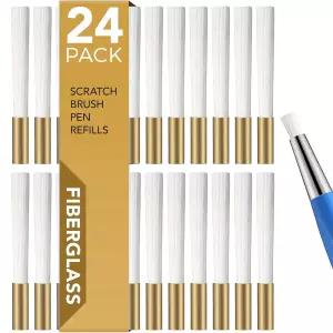 픽시스 스크래치 브러시 리필 24팩 프리미엄 유리섬유 주얼리 제작 금속 연마 및 마감