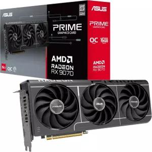 ASUS Prime RadeonTM RX 9070 OC 에디션 그래픽 카드(PCIe 5.0 HDMI/DP 2.1 2.5 슬롯 디자인 축류 팬 듀얼