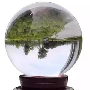 스톤 파워 크리스탈구 힐링 구슬 공나무받침 원석 원형 수정