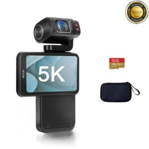 Ordro M3 포켓 카메라 디지털 캠코더 5K 30FPS 이미지 안정화 내장 대형 스크린 핸디캠 여행 브이로그