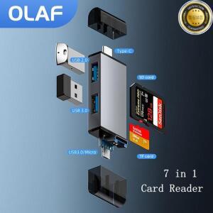 7in 1 OTG USB3.0Micro-SD TF 카드 리더기 USB 플래시 드라이브 메모리 어댑터 유형 c 읽기 다기능 otg
