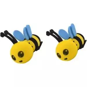 2Pcs 자동차 안테나 토퍼 사랑스러운 꿀벌 아리엘 EVA 볼 지붕 장식용 트럭 SUV 모자