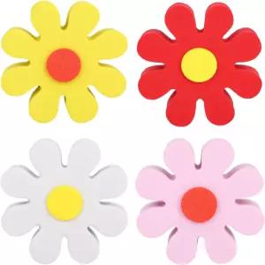 페니튜에 4개 데이지 자동차 안테나 토퍼 EVA 폼 귀여운 플라워 볼 커버 유니버설 오토 루프 여성용 외장