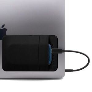 노트북용 애프터플러그 2포켓 접착 하드 드라이브 홀더 외장 휴대용 SSD HDD 슬림 마우스 케이블용 스틱온 포켓 파우치(SSD 크기)