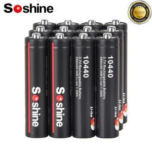 Soshine 350mAh 10440 리튬 배터리 3.7V AAA 이온 충전지 레코더 게임 콘솔 장난감 용