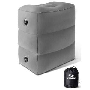 JefDie 풍선 발 받침대 베개 비행기 침대 조절가능 3겹 높이 다리 사무실 가정 기차 자동차에 적합한 여행 필수품