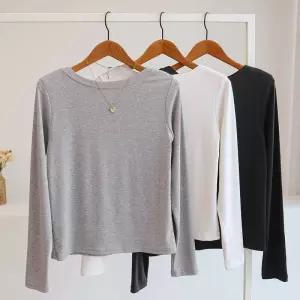 알프드 베이직 레이온 스판 보트넥 긴팔 티셔츠 896666