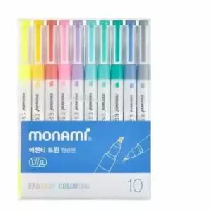 [문구/오피스] 형광펜 다채로운 색상 10색 양면형 두꺼운
