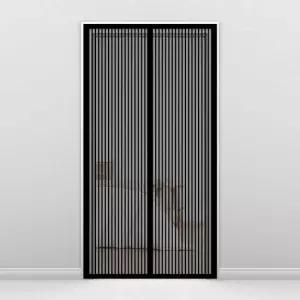 리빙피스 방충네트 자석 문 모기장 100x210cm 블랙