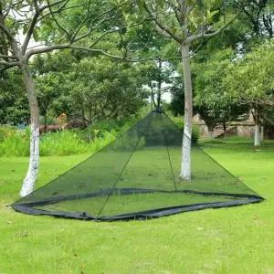 (리빙피스) 모기탈출 야외 모기장(블랙) 낚시 1인용