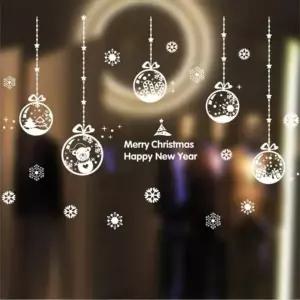 크리스마스장식 EG41VE21 윈도우스티커 화이트물방울 행사소품