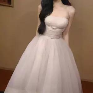 여친 원피스 스커트 롱 망사 여름 하객 유선 끈 도주 공주 선녀 MF1