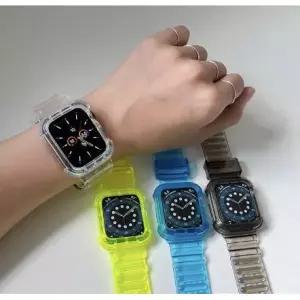 캐주얼 손목시계줄 애플워치 실리콘 비비드 컬러 일체형 스트랩