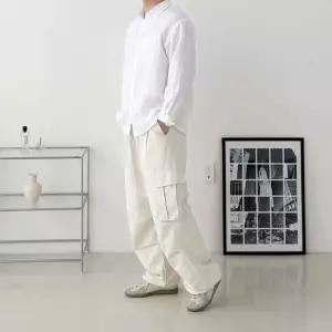 남녀공용 6컬러 커플 카고팬츠 스트링 포켓 긴바지