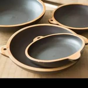 양수냄비 23cm 모던 찌개 투톤 이천도자기 삼각 도자기 대 전골기