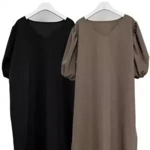 [옷은날개] 퍼프 빅사이즈 원피스 박시 305O324S 트임