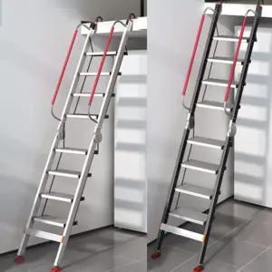 옥탑방 복층 안전한 3단 계단 다락방 안전 발판 알미늄