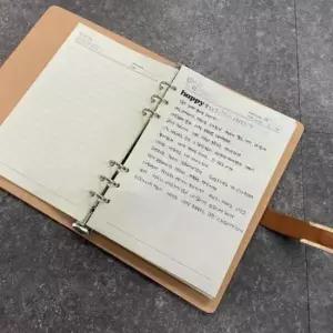 [문구] 데일리 6공 A5 만년 다이어리 노트 브라운