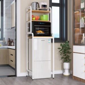 냉장고 수납장 소형가전 활용 칸막이 88cm 블랙 호두 레인지 상단 공간활용 화이트