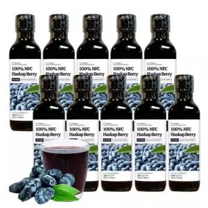 100% NFC 하스카프 베리 250mlx10병 하스카프베리 원액 착즙 주스 즙 폴란드산